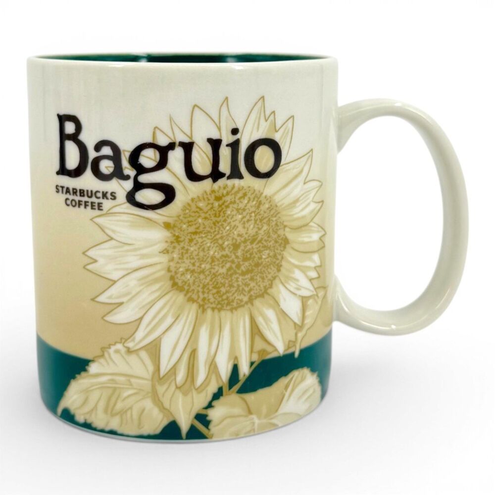 Starbucks Coffee 2011 Global Icon Collector Series Baguio Coffee Mug 16oz Green